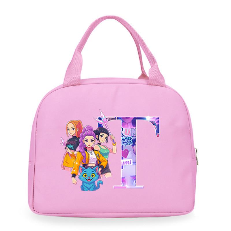 Детские Девочки Kpop Руми Зои Мира Дерпи Саджабойс С Принтом Студенческие Водонепроницаемые Сумки для Еды Ланч-бокса Повседневные Сумки