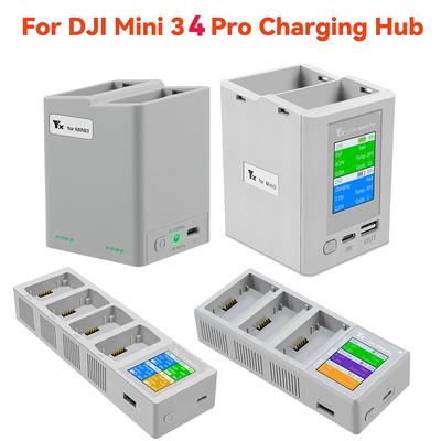 Зарядное устройство для аккумуляторов Mini 4 Pro для DJI Mini 4 Pro Mini 3 Pro Аксессуары Серия Двусторонний зарядный хаб Двойная зарядка аккумуляторов