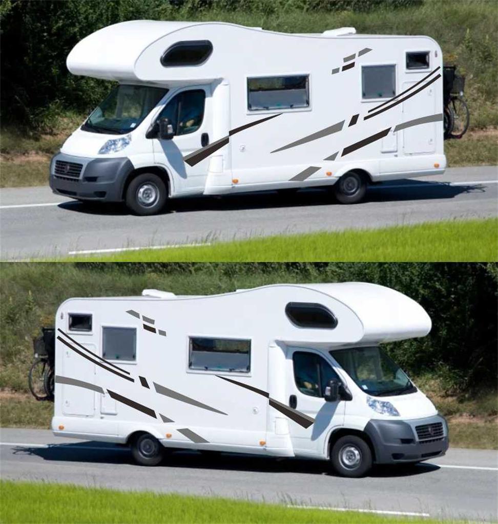 Stripes Graphics Vinyl Graphics Kit Decals Car Stickers For Camper RV Trailer