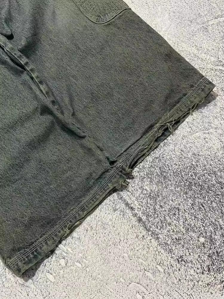 RogueWave Американский хип-хоп Ретро Свободные джинсы Женские Y2K Новая волна Харадзюку С высокой талией Широкие брюки Готические Широкие брюки Уличные брюки