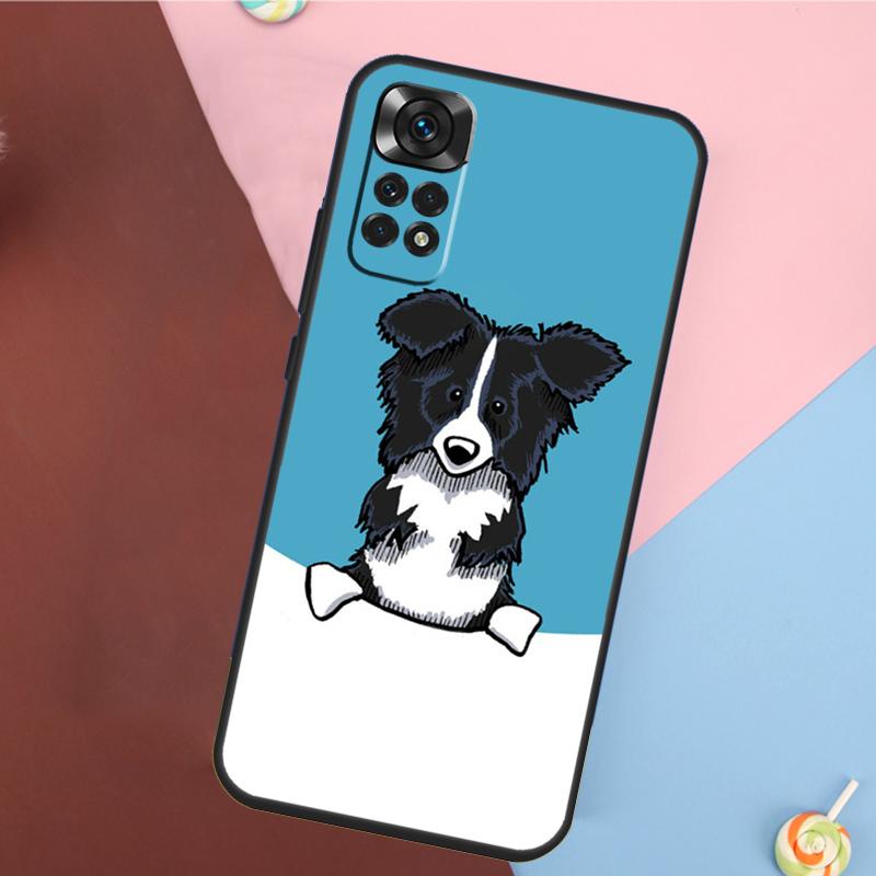 Чехол для телефона Xiaomi Redmi Note 14 13 12 9 10 11 Pro 9S 10S 11S 12S Redmi 14C 10C 12C 13C с рисунком собаки Бордер-колли