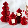 Christmas Tree Hanging Ornament Set Easy Assembly Festive Hanging Decor 3D Honeycomb Paper Decoration