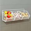 Wall Mounted Storage Basket Strong Load-bearing Hollow Design Easy To Install Kitchen Vegetable