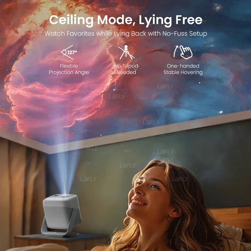 JMGO N1S Portable Triple Laser Projector - 4K UHD, 120Hz, 1200CVIA, for Home Theater & Outdoor Gaming