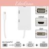 Мини DisplayPort к HDMI DVI VGA 3-в-1 адаптер с чипсетом для Macbook Pro Air для настройки нескольких мониторов