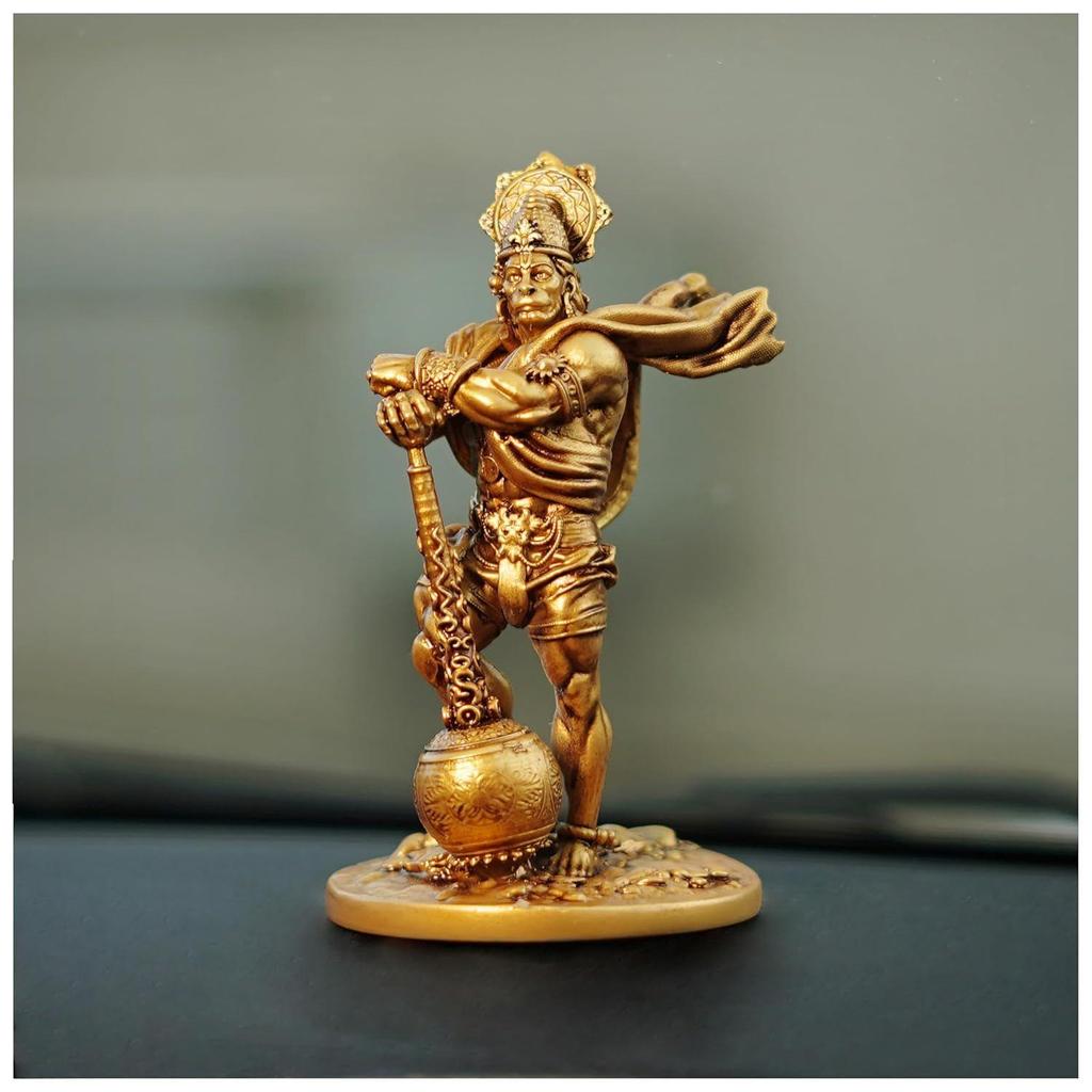 Hanuman Ji Murti Panchmukhi Hanuman Pavan Putra Bajrangbali Murti Bahubali Hanuman Idol for Car Dashboard