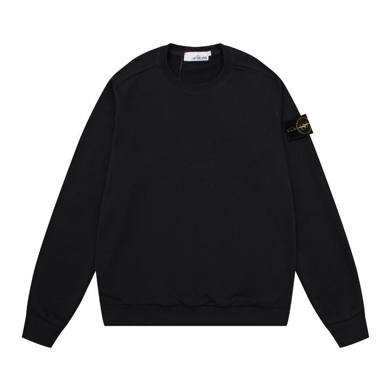 Унисекс Stone Compass Badge Базовый пуловер-свитшот - Высококачественный повседневный дизайн с круглым вырезом для комфорта в любое время года