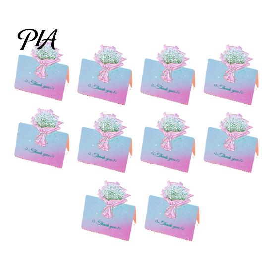 Greeting Card Kit 10Pcs 3D Bouquet Card, Thank You Best Wishes Flower Folding Floral Note for Mother's Day Father's Birthday Message