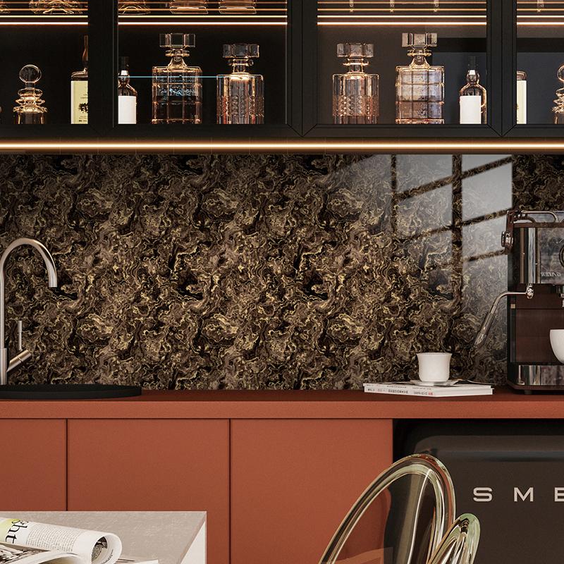 10pcs/set Bathroom PVC Fake Marble Tile Sticker Crystal Wall Sticker Self-adhesive