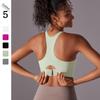 Противоударный бюстгальтер для йоги женский пуш-ап красота спина для бега майка однотонный спортивный бюстгальтер