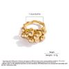 European and American Retro Pearl Opening Hollow Ring Women's Ins Style Alloy Ring Niche Design Fashion Jewelry