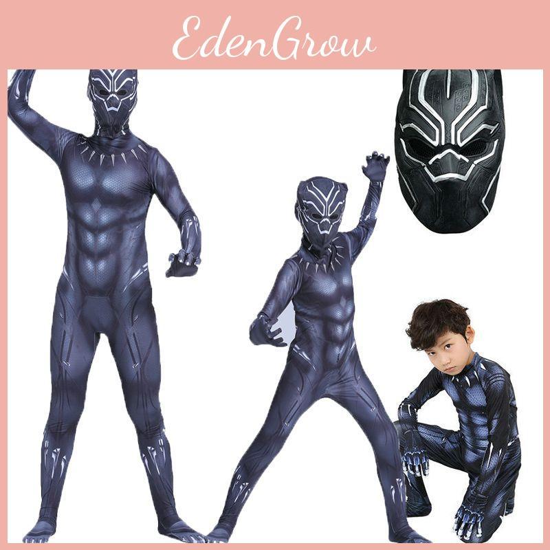 Premium Quality Black Panther Superhero Cosplay Jumpsuit For Adults And Kids