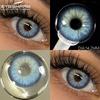 1 пара контактных линз синего цвета, цветные линзы для красоты глаз, макияж, линзы для серых зрачков, годовые косметические линзы, зеленые контакты