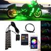 LED Lights for Motorcycle Accessories RGB APP Sound Control Moto Backlight Flexible Waterproof Decoration Light Neon Strip 12v