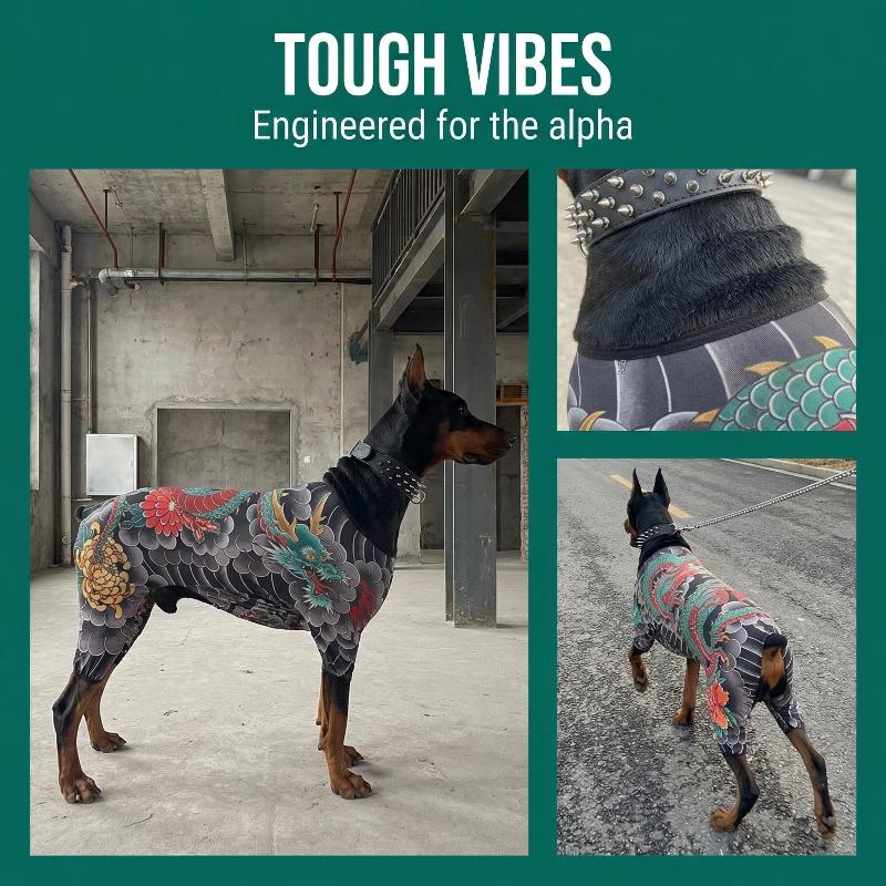 Ultra-Thin Mesh Pet Tattoo Vest – 4-Season Breathable Sleeveless Shirt with Cool Prints for Dogs & Cats, Fun & Stylish