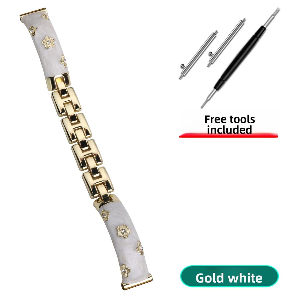 14mm metal watchband For Garmin Watch Lily 2 Elegant lady White rose gold pink strap waterproof bracelet smart watch Accessories