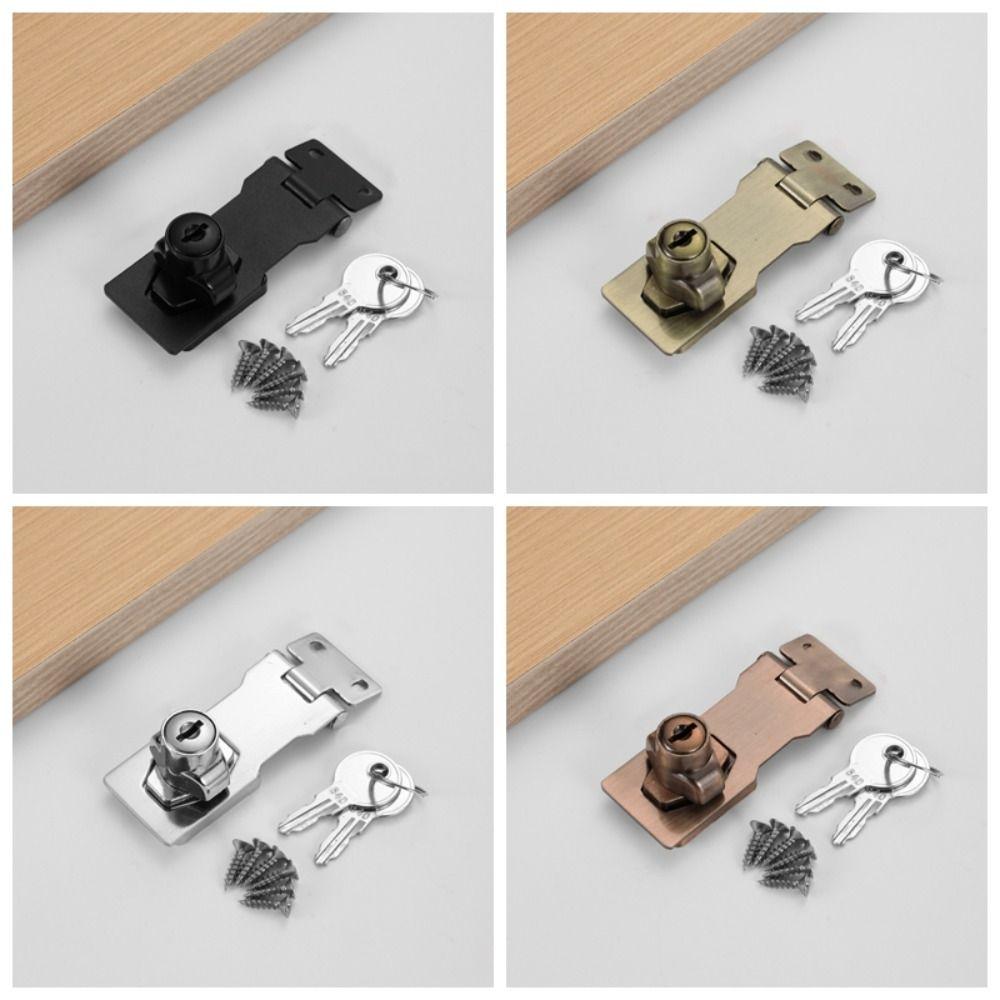 No-punch Cam Cylinder Locks Door Portable Lock Plate Lock Buckle  Drawer