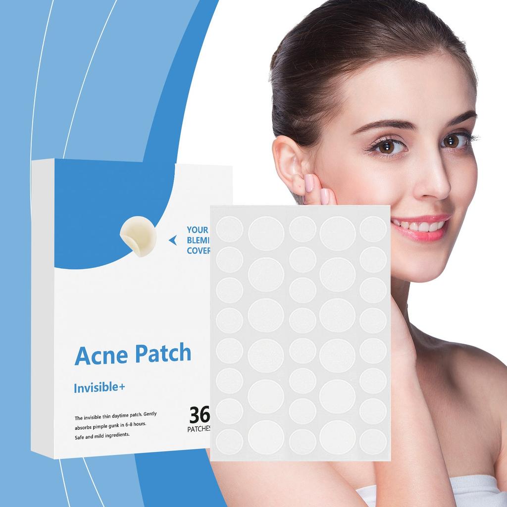 Traceless Acne Patch Lightweight Skin Friendly Acne Patch Absorb Pus Anti-Acne Concealer Transparent Round Hydrocolloid Hypoallergenic Acne