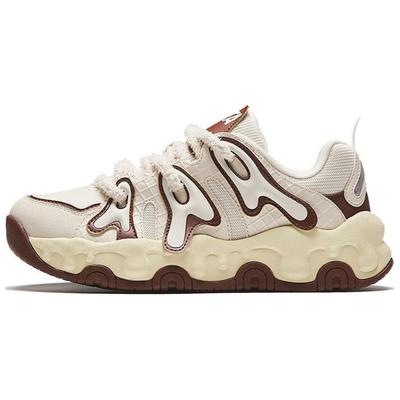 Удобные универсальные износостойкие нескользящие повседневные туфли с низким верхом для женщин, кроссовки бежево-коричневые 122448859-2