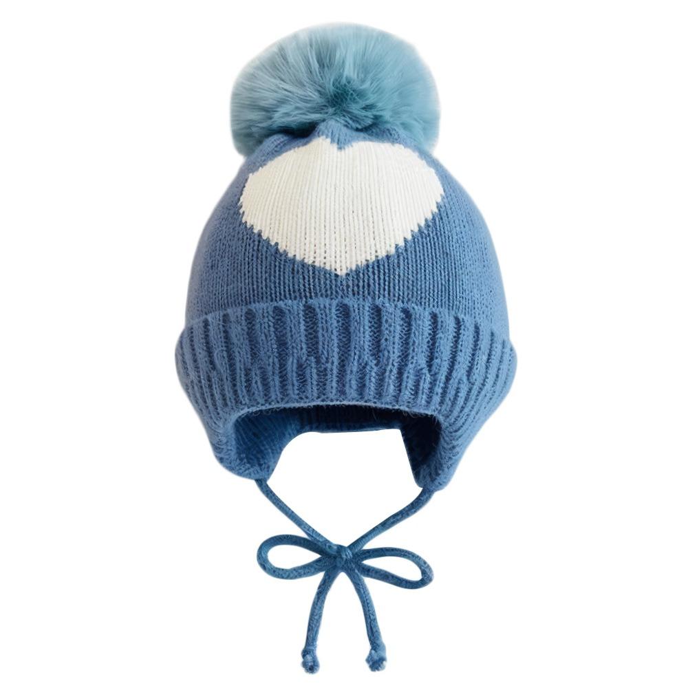 0-3Year Soft Baby Knitted Hat Solid Color Beanie Hats Windproof Winter Hat Boys Girls