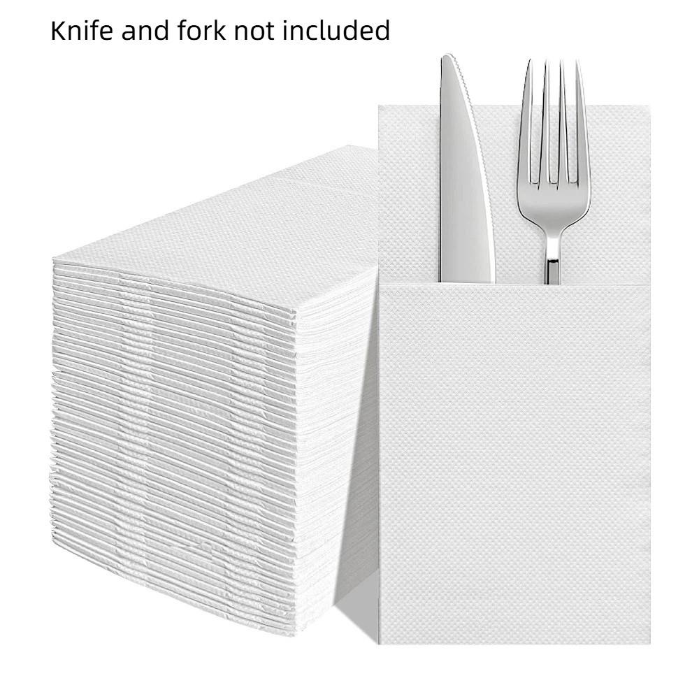Thicken Prefolded Paper Napkins Hygiene Dinner Napkins Cafe Supplies