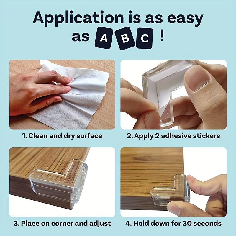 Anti-collision Table Corner Pad Anti-collision Safety Protective Cover Glass Coffee Table Soft Silicone Thickened Corner Wrap