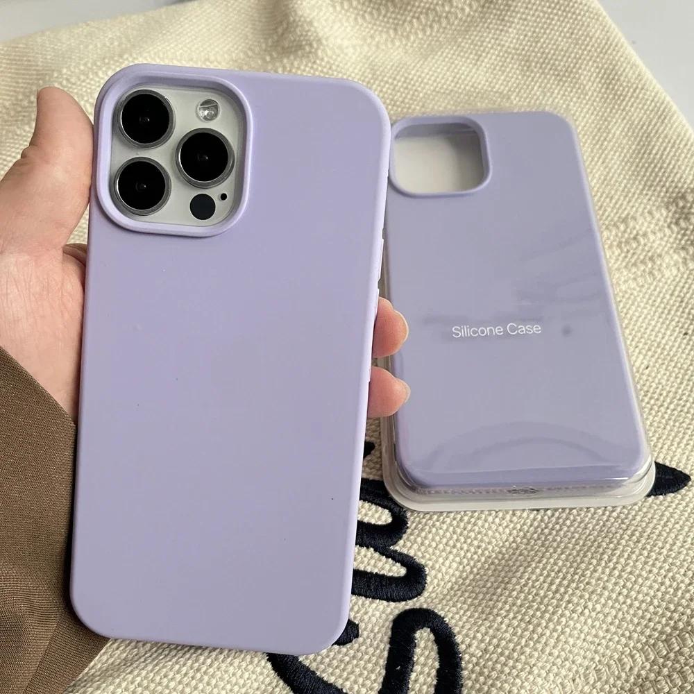 Multi-color Apple Original 16 Pro Max Phone Case, Soft Silicone for Apple 16 15 14 13 12 Full Wrap Shockproof, Anti-slip Phone Case