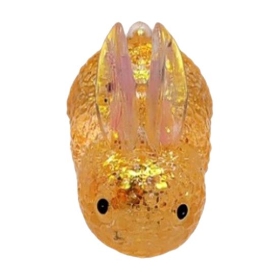 Glitter Powder Rabbit Squeeze Toy Stress Anxiety Relief Slow Rising Simulation Bunny Sensory Toy Soft TPR Calming Animal Fidget Toy