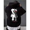 Cartoon Machine Bear Print Pullovers Men Cartoons Creative Hoodie Oversize Clothing Autumn Winter Male Hoody