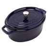 Staub Pico Cocotte Oval 29 см темно-синяя 1102991 Двуручная эмалированная кастрюля Стильная овальная кастрюля Brater темно-синяя Pico Cocotte Pot Посуда Кухонные принадлежности