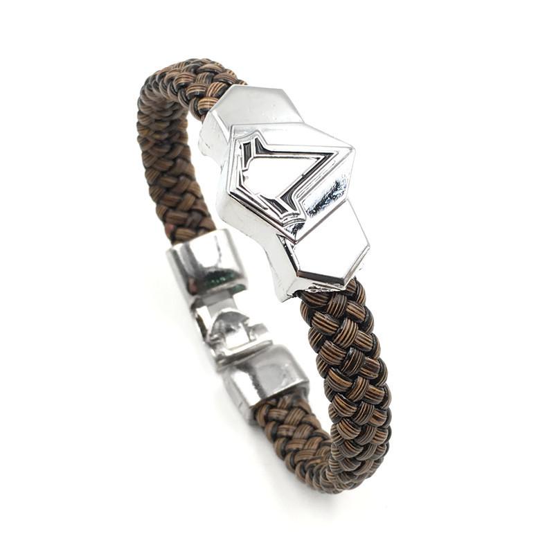 Наруто Аниме Ниндзя Унисекс Сплав Браслет Гальванизированный Дизайн Листа Коллекционный для фанатов Сувенир для путешествий Корпоративный подарок