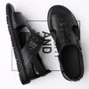 Open-toe Summer Man Sandals Breathable Mens Casual Shoes Outdoor Mens Leather Sandals New Quick Dry Beach Shoes Roman Sneakers