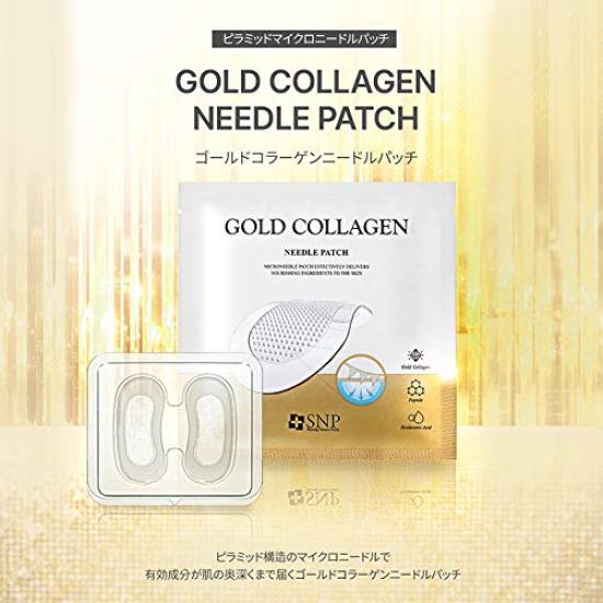 Gold Collagen Needle Patch Hyaluronic Acid Eye Patch [Snp Official] (1 box/4 applications)