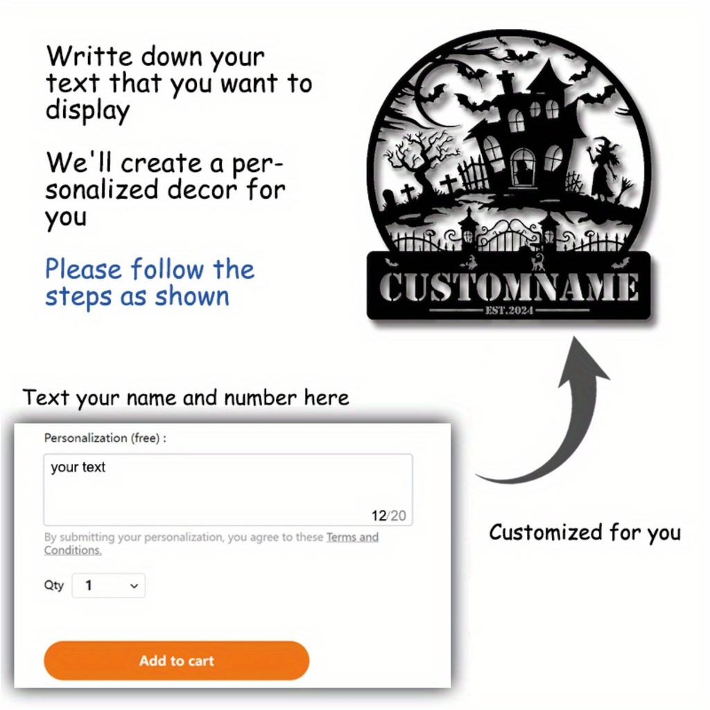 Custom No Trespassing Metal Sign Handmade Halloween Home Garden Wall Decor