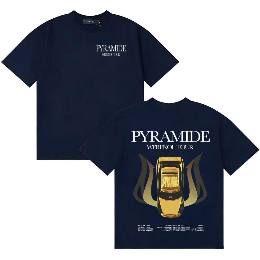 Rapper Werenoi Tour Pyramide Album Summer Harajuku Oversized Print Tshirts Unisexs Womens Retro Comfort Short Sleeve Clothes Unisex