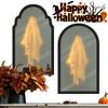 Halloween Hologram Ghost Mirror for Wall Mantle Spooky Scary Ghosts Ghost Hologram Mirror Decorations for Halloween Room Decor