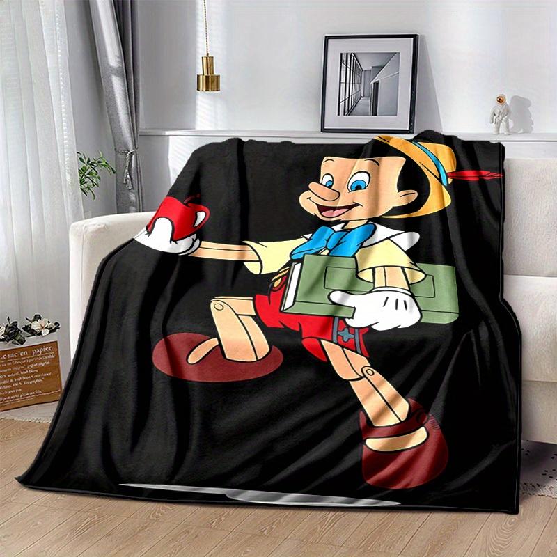 1pc, Pinocchio Character Throw Blanket, Perfect for Home Decor, Couch Cover, Outdoor Use, Gifts, Soft Blanket for Bedroom, Living Room, Travel, Campin