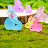 Pack of 500 Glow In the Dark Resin Rabbits Miniature Bunnies Figurines for Micros Landscape Decoration Craft Supplies
