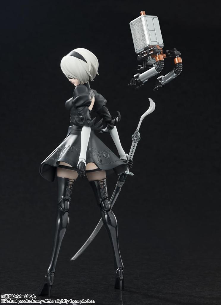 TAMASHII NATIONS 2B 150 мм окрашенная подвижная фигурка SHFiguarts "NieRAutomata Ver1.1a" (NieRAutomata Вер1.1a) приблизительно. ПВХ и АБС