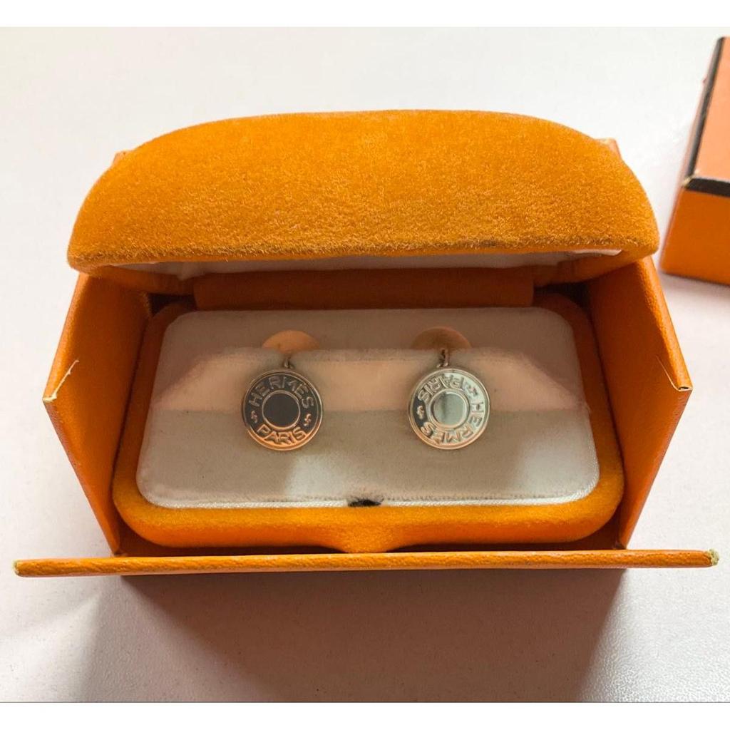 Used HERMES Serie Cufflinks Silver