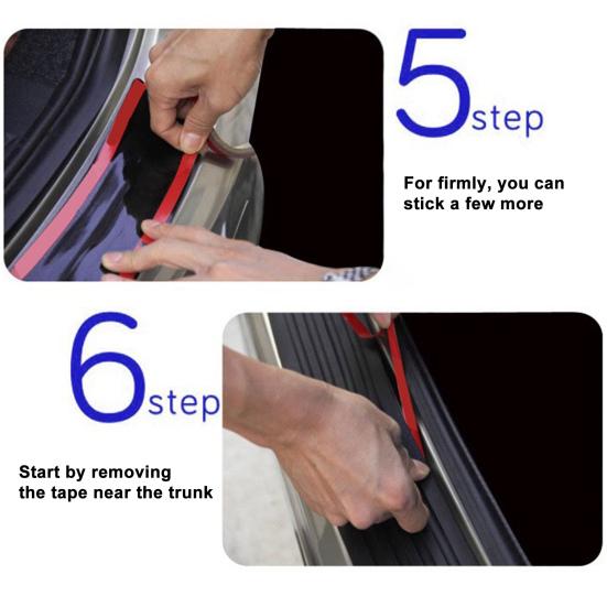 Защитная пленка для заднего бампера автомобиля, универсальная черная силиконовая устойчивая к царапинам защита двери багажника, аксессуар для входной двери