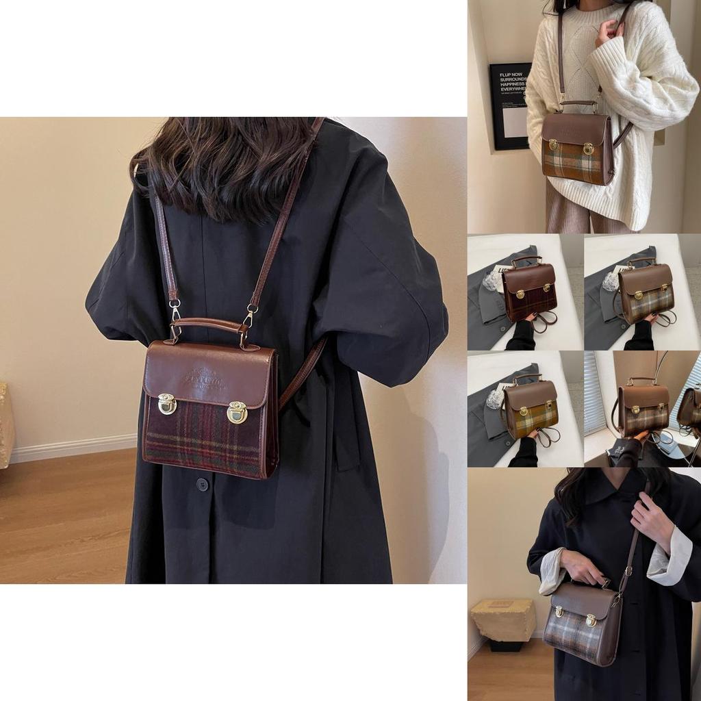 Trendy Vintage Style Pu Leather Backpack With Lock Fastening And Large Capacity For Everyday Use