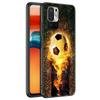 Силиконовый чехол для телефона с огненным футбольным мячом для Xiaomi Redmi Note 11 10 9 8 Pro 11T 10T 10S 9S 8T 9 9A 9C 9T, черный чехол