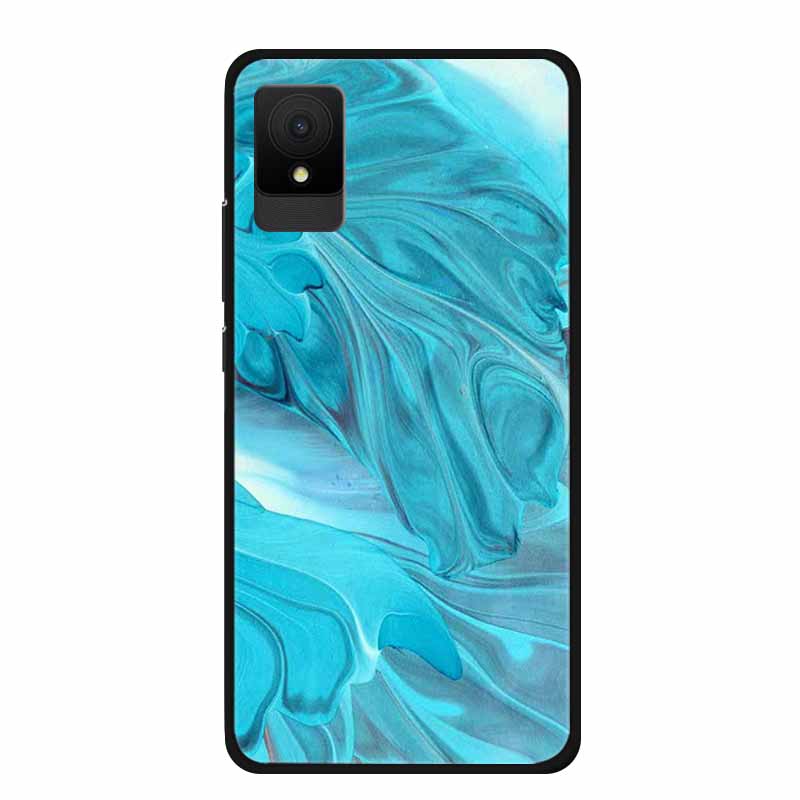 For TCL 505 Phone Cases Back Cover For TCL 502 Black Edge Silicone TPU Funda for TCL505 Marble Soft Case Colorful Coque Bumper
