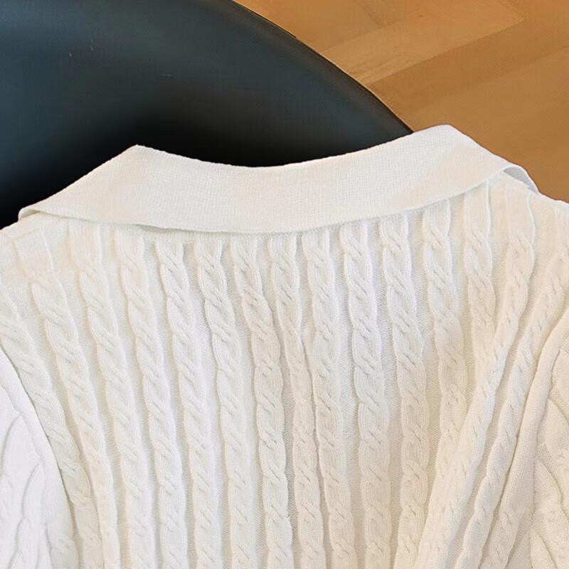 Women's Embroidered Lapel Knitted Top