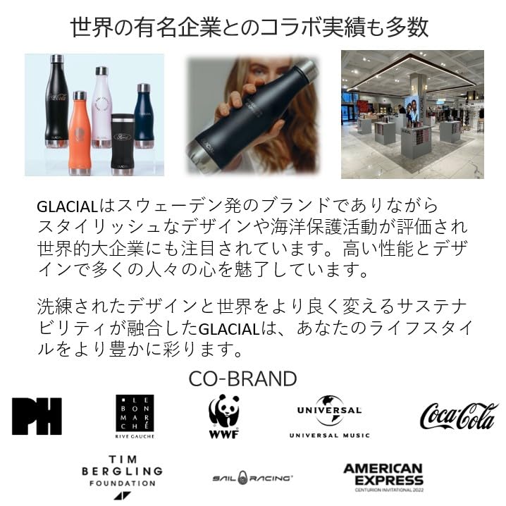 Вода GLACIAL совместима с теплом, холодом, вакуумом, из нержавеющей стали, прямая карбонизация, Швеция, синяя металлическая бутылка, карбонизация, удержание, изоляция,