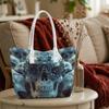 Cool Mechanic Skull Print Tote Bag Fashion Trendy Casual Daily Shoulder Handbag for Streetwear