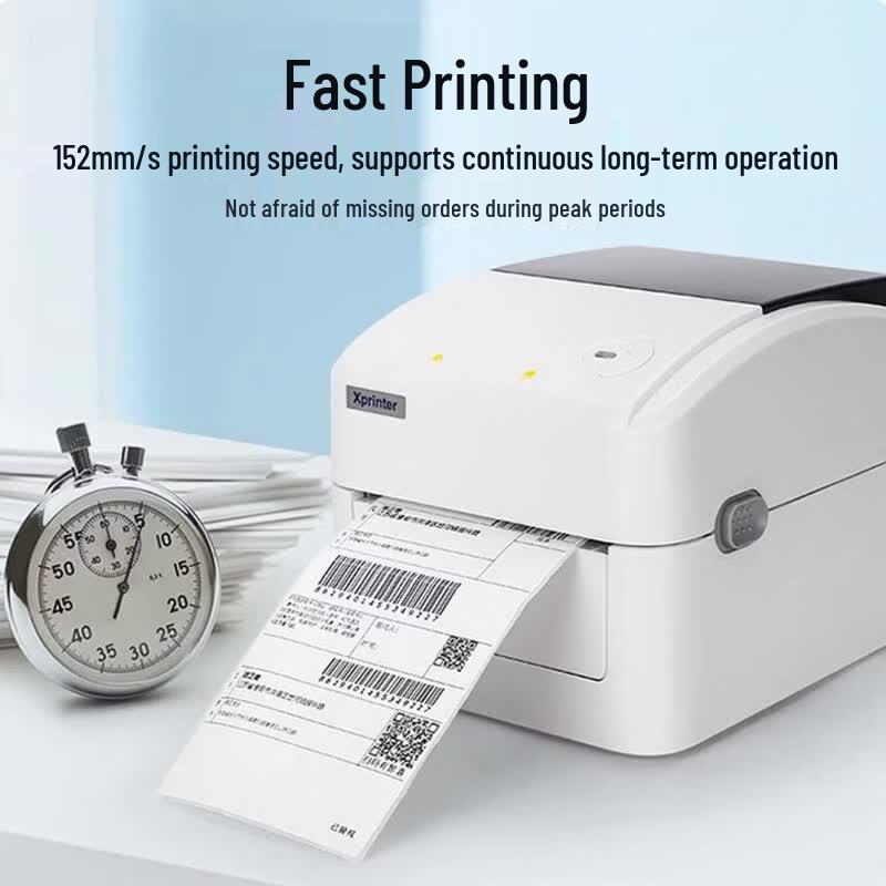 Термопринтер этикеток со штрих-кодами Xprinter XP-420B, Bluetooth, штекер CN (адаптер в комплекте)