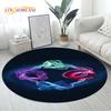 3D Cartoon Gamer Game Controller Area Rug Large,Round Carpet Rug for Living Room Bedroom Sofa Decor,Kid Play Non-slip Floor Mat