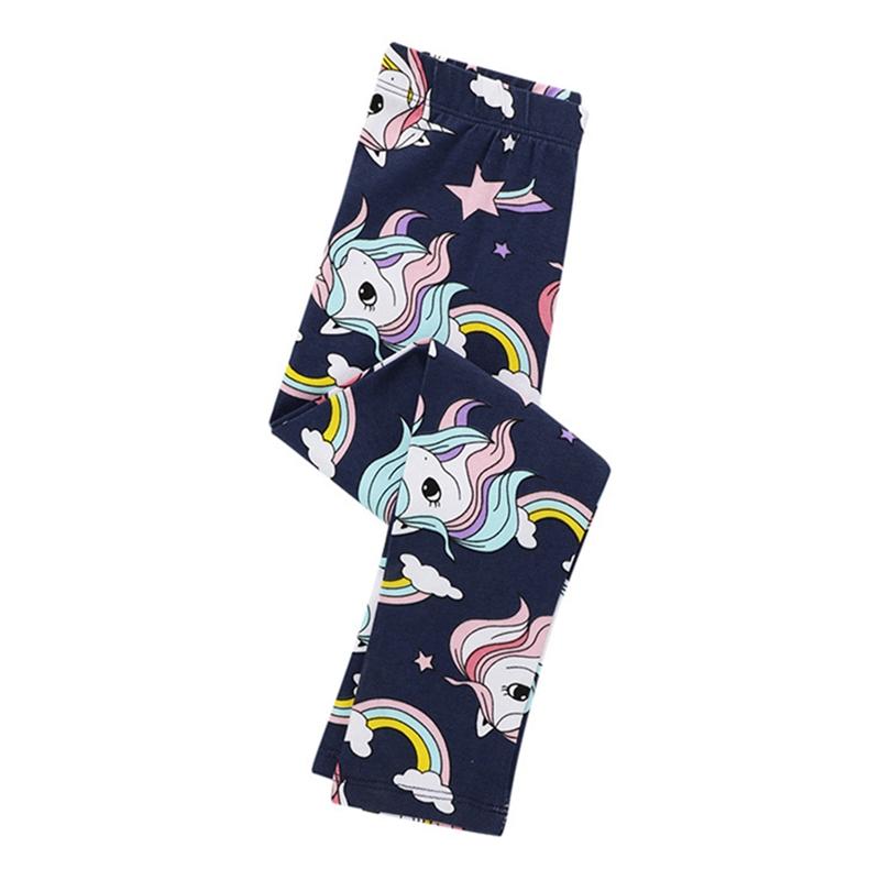 Леггинсы для девочек с рисунком из мультфильмов, детские длинные брюки, тонкие детские леггинсы